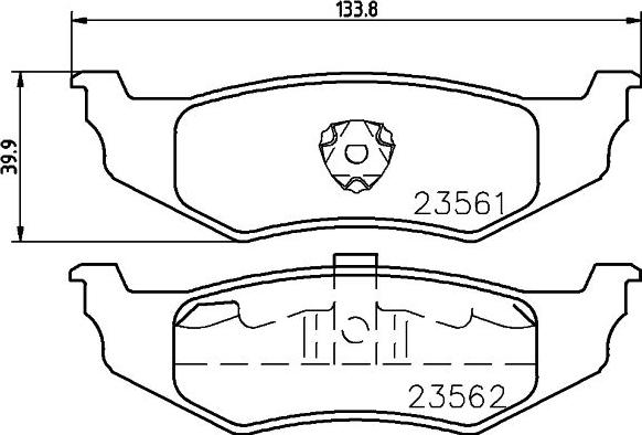 DON PCP2134 - Brake Pad Set, disc brake autospares.lv