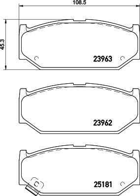 DON PCP2129 - Brake Pad Set, disc brake autospares.lv