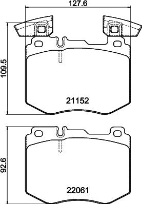 DON PCP2245 - Brake Pad Set, disc brake autospares.lv