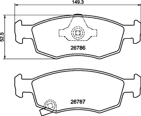 DON PCP2262 - Brake Pad Set, disc brake autospares.lv