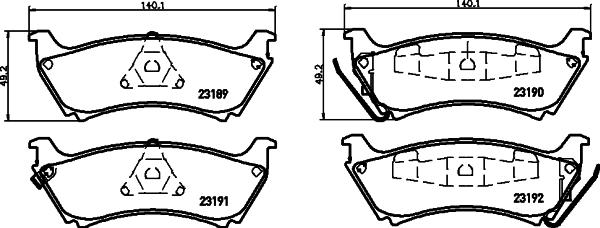 DON PCP2201 - Brake Pad Set, disc brake autospares.lv