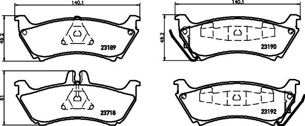 DON PCP2203 - Brake Pad Set, disc brake autospares.lv