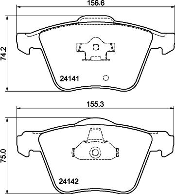 DON PCP2234 - Brake Pad Set, disc brake autospares.lv