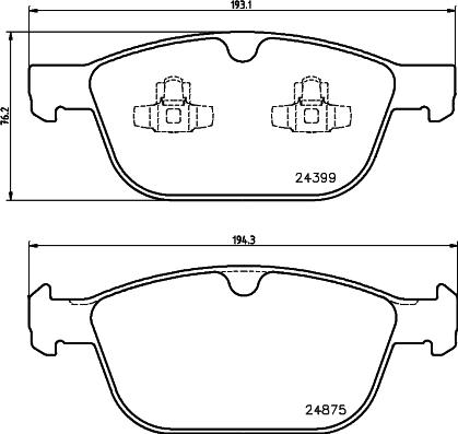 DON PCP2232 - Brake Pad Set, disc brake autospares.lv