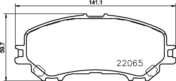 DON PCP2220 - Brake Pad Set, disc brake autospares.lv