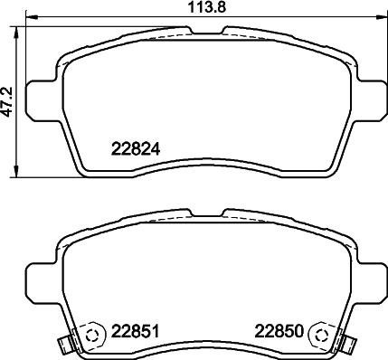 DON PCP2228 - Brake Pad Set, disc brake autospares.lv