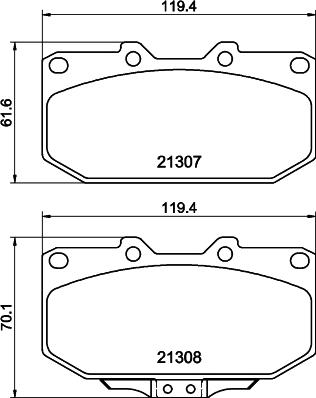 DON PCP2223 - Brake Pad Set, disc brake autospares.lv