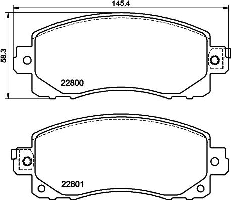 DON PCP2227 - Brake Pad Set, disc brake autospares.lv