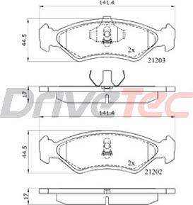 DriveTec DPAD591 - Brake Pad Set, disc brake autospares.lv