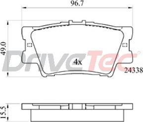 DriveTec DPAD2004 - Brake Pad Set, disc brake autospares.lv