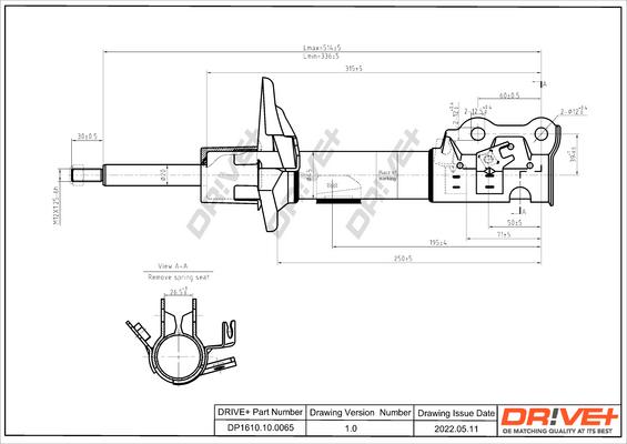 Dr!ve+ DP1610.10.0065 - Shock Absorber autospares.lv