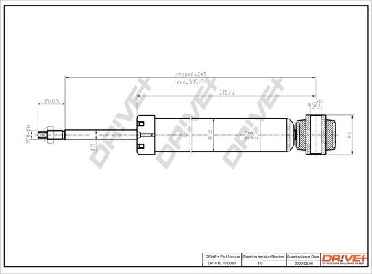 Dr!ve+ DP1610.10.0080 - Shock Absorber autospares.lv