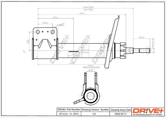 Dr!ve+ DP1610.10.0022 - Shock Absorber autospares.lv