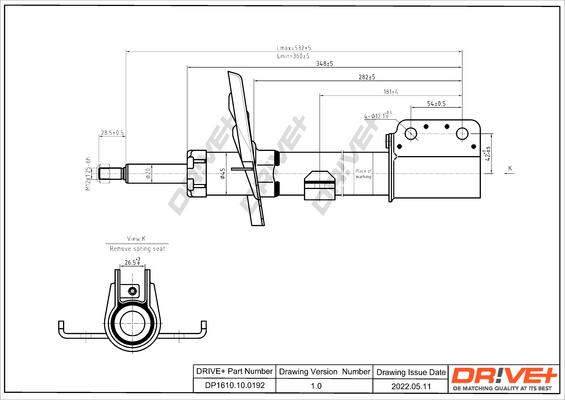 Dr!ve+ DP1610.10.0192 - Shock Absorber autospares.lv