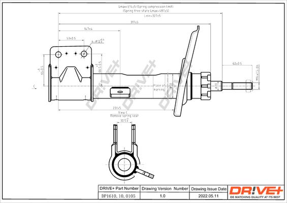 Dr!ve+ DP1610.10.0105 - Shock Absorber autospares.lv