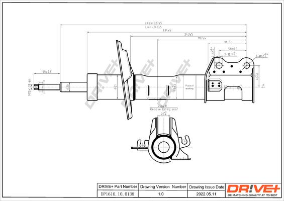 Dr!ve+ DP1610.10.0138 - Shock Absorber autospares.lv