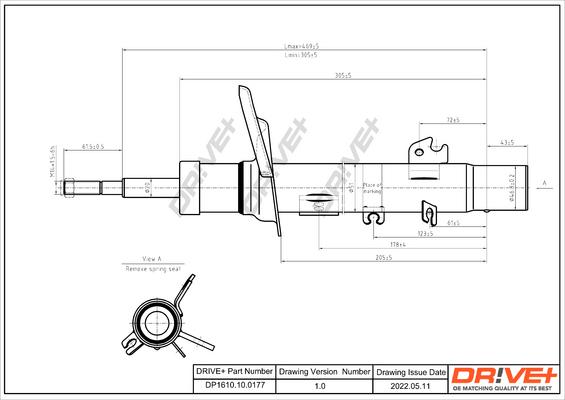 Dr!ve+ DP1610.10.0177 - Shock Absorber autospares.lv