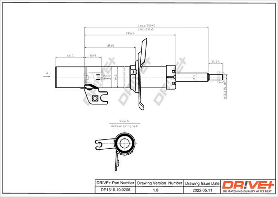 Dr!ve+ DP1610.10.0206 - Shock Absorber autospares.lv