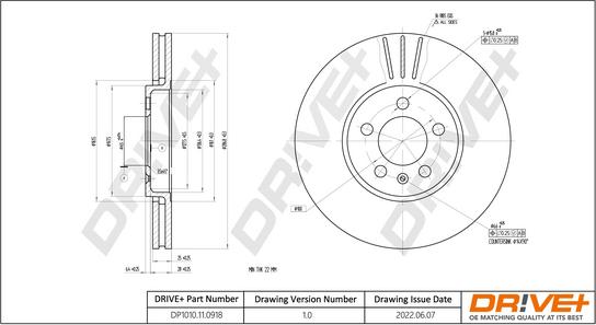 Dr!ve+ DP1010.11.0918 - Brake Disc autospares.lv