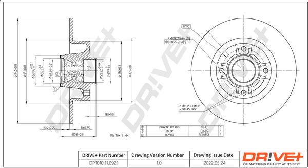 Dr!ve+ DP1010.11.0921 - Brake Disc autospares.lv