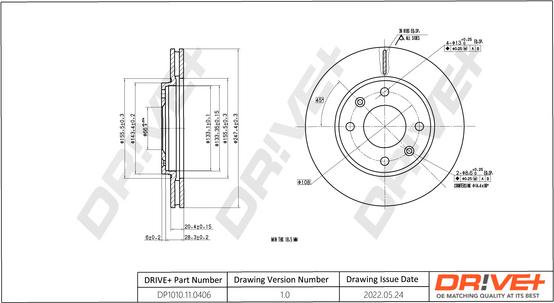 Dr!ve+ DP1010.11.0406 - Brake Disc autospares.lv