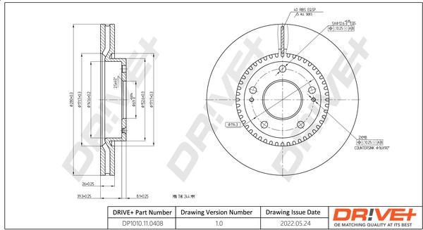 Dr!ve+ DP1010.11.0408 - Brake Disc autospares.lv