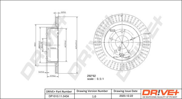 Dr!ve+ DP1010.11.0434 - Brake Disc autospares.lv