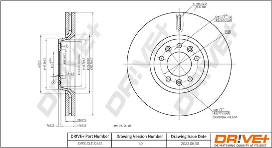 Dr!ve+ DP1010.11.0544 - Brake Disc autospares.lv