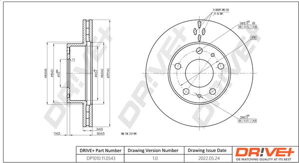 Dr!ve+ DP1010.11.0543 - Brake Disc autospares.lv