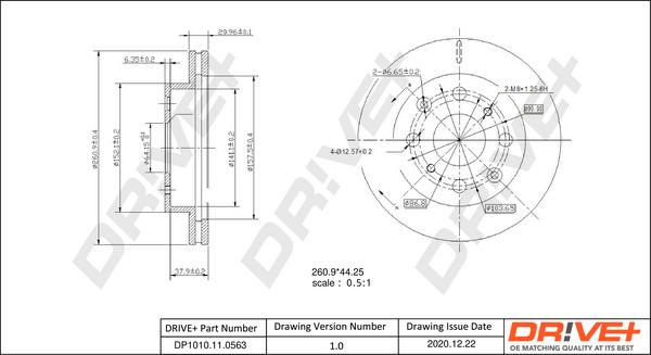 Dr!ve+ DP1010.11.0563 - Brake Disc autospares.lv