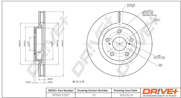 Dr!ve+ DP1010.11.0511 - Brake Disc autospares.lv