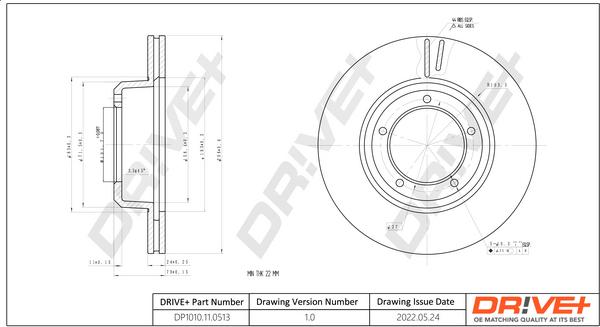 Dr!ve+ DP1010.11.0513 - Brake Disc autospares.lv