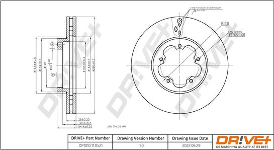 Dr!ve+ DP1010.11.0521 - Brake Disc autospares.lv