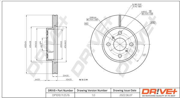 Dr!ve+ DP1010.11.0576 - Brake Disc autospares.lv