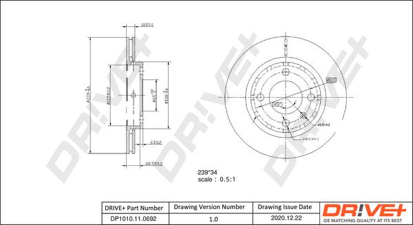 Dr!ve+ DP1010.11.0692 - Brake Disc autospares.lv