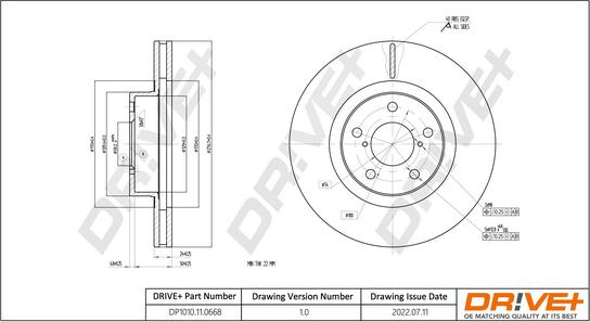 Dr!ve+ DP1010.11.0668 - Brake Disc autospares.lv