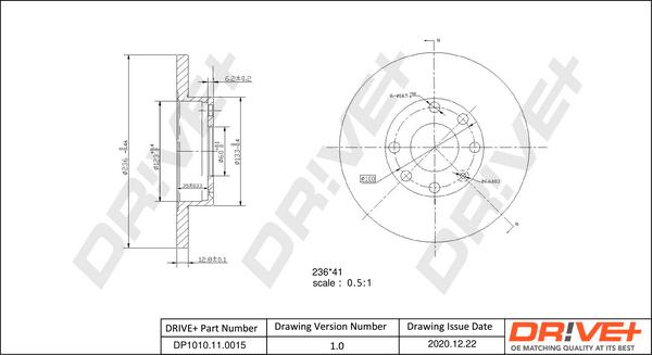 Dr!ve+ DP1010.11.0015 - Brake Disc autospares.lv