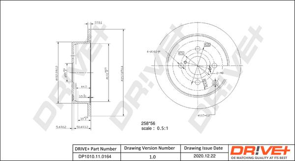 Dr!ve+ DP1010.11.0164 - Brake Disc autospares.lv