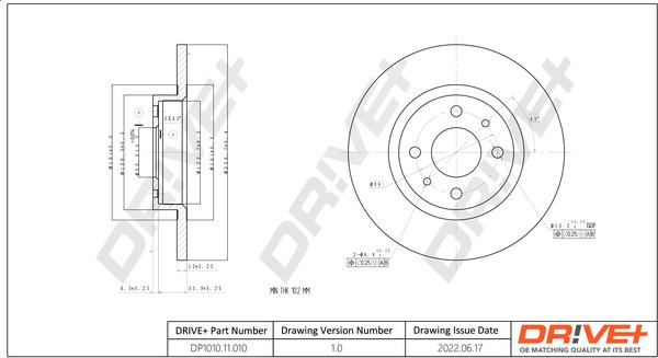 Dr!ve+ DP1010.11.0101 - Brake Disc autospares.lv