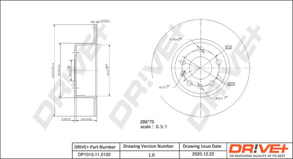 Dr!ve+ DP1010.11.0120 - Brake Disc autospares.lv