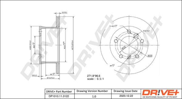 Dr!ve+ DP1010.11.0122 - Brake Disc autospares.lv