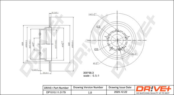 Dr!ve+ DP1010.11.0179 - Brake Disc autospares.lv