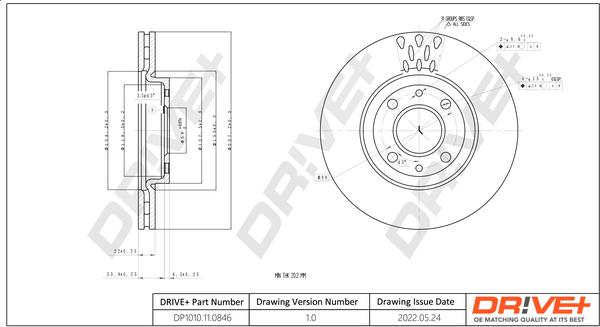 Dr!ve+ DP1010.11.0846 - Brake Disc autospares.lv