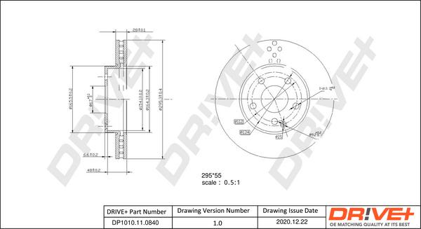 Dr!ve+ DP1010.11.0840 - Brake Disc autospares.lv