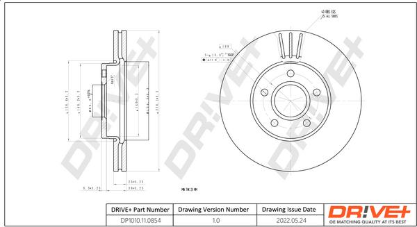 Dr!ve+ DP1010.11.0854 - Brake Disc autospares.lv