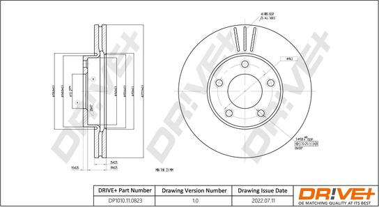 Dr!ve+ DP1010.11.0823 - Brake Disc autospares.lv