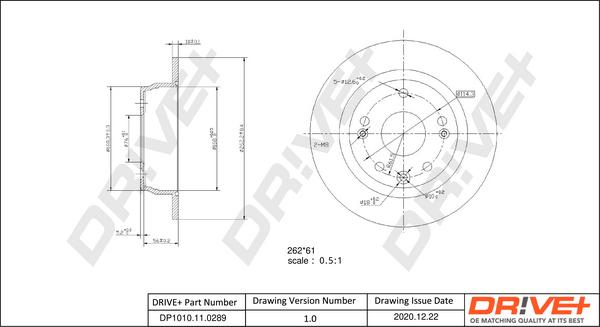 Dr!ve+ DP1010.11.0289 - Brake Disc autospares.lv