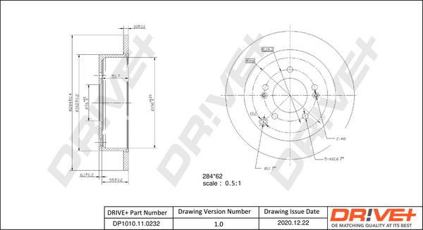 Dr!ve+ DP1010.11.0232 - Brake Disc autospares.lv