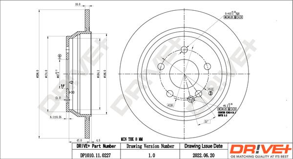 Dr!ve+ DP1010.11.0227 - Brake Disc autospares.lv