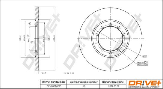 Dr!ve+ DP1010.11.0275 - Brake Disc autospares.lv